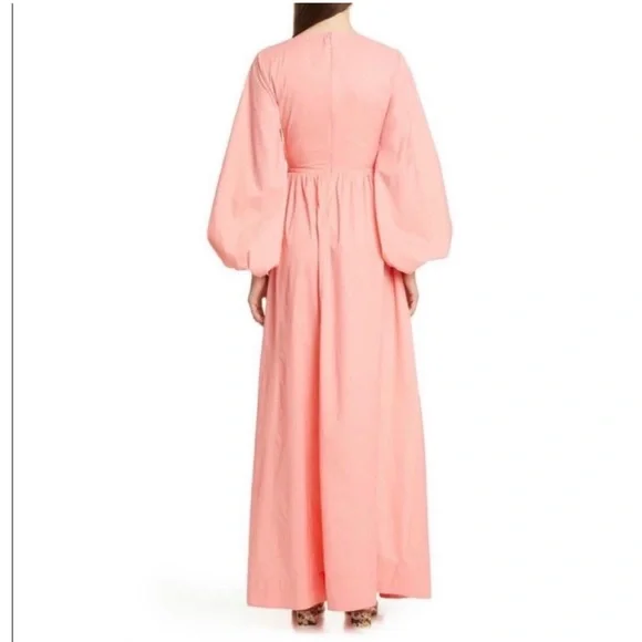 STAUD Tangier Ruched Front Maxi Dress S - Picture 4 of 13